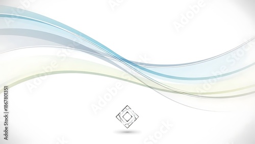 Abstract flowing lines and a geometric element, perfect for design needs