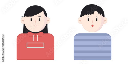 남매 캐릭터(여자+남자+가족+청년+사람들)