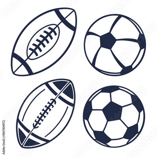 set of football icons