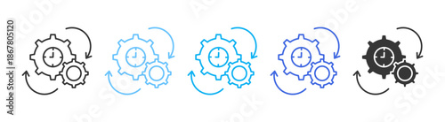 Productivity Icon Set Multiple Style Collection