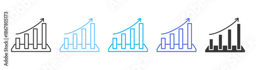 Growth Icon Set Multiple Style Collection