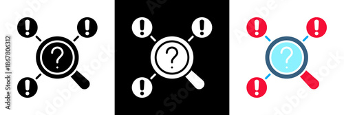 Investigate Icon Set Glyph vector Illustration 