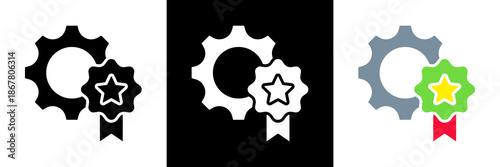 Quality Icon Set Glyph vector Illustration 