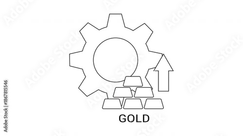 Gold Industry Growth - A Visual Representation of Economic Progress.