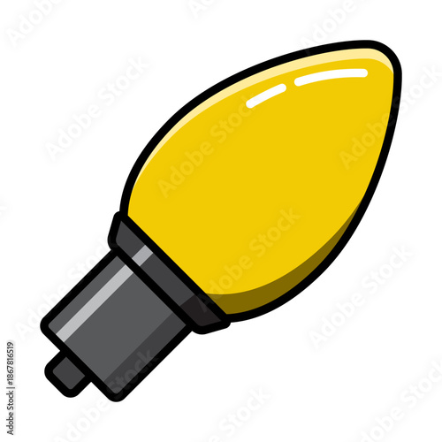 Modern bulb. Colorful light bulb. Colorful light for decoration. Holiday ornaments. Vector illustration