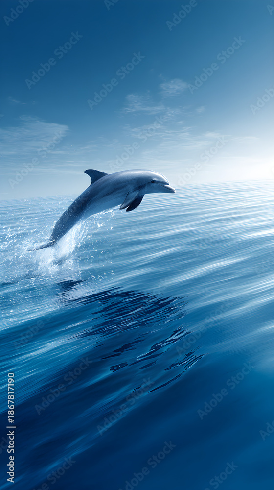 Fototapeta premium dolphin jumping in water