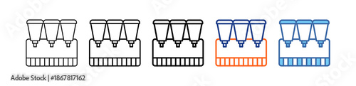Beverage Dispenser Different Set Vector Icon