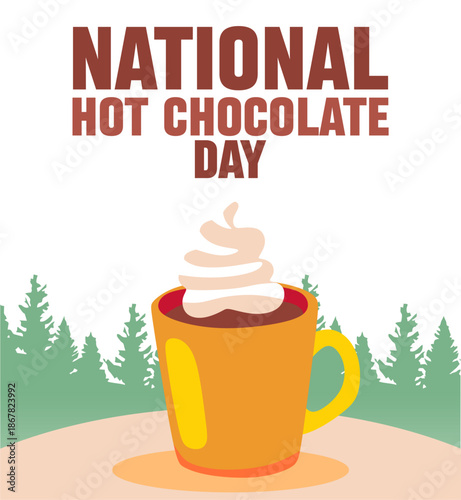 National Hot Chocolate Day with delicious chocolate