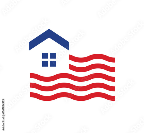 American Flag Home Logo