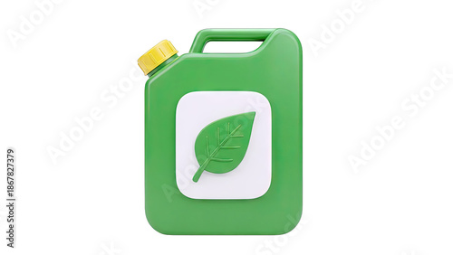Green Canister with Leaf Icon
