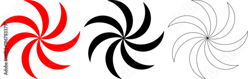 Borjgali Georgian Sun Symbol Set - Ancient Eternity and Life Icon