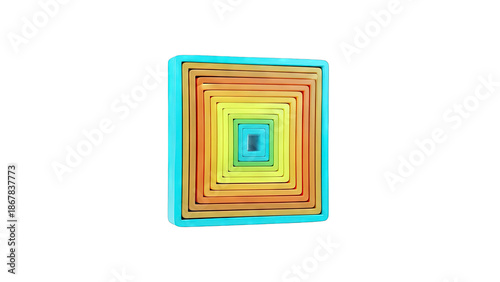 Rainbow Nesting Square Toys