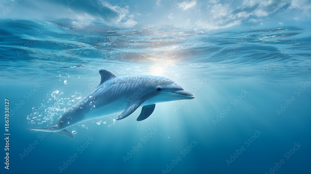 Fototapeta premium dolphin in the sea