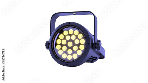 Black Par Can Light with Yellow LEDs