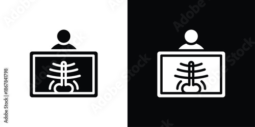 Radiology Icon Set Black And White