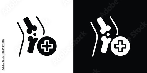 Orthopedics Icon Set Black And White