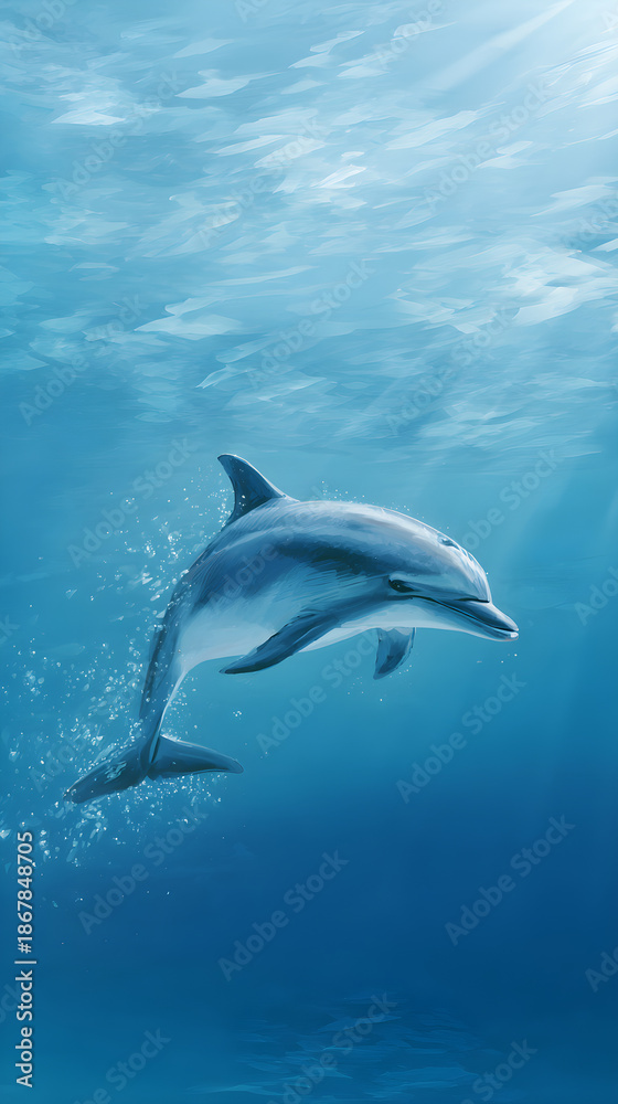 Fototapeta premium dolphin in the water