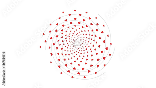 Swirling Hearts A Spiraling Pattern of Love and Affection, Perfect for Valentine's Day and Romantic Designs