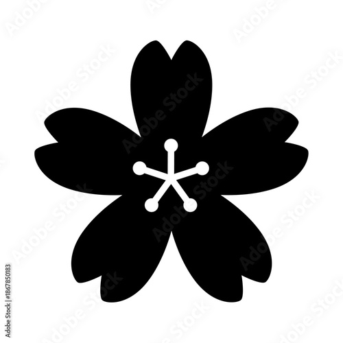 桜のアイコン_ベクターイラスト