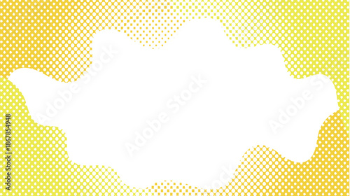 フレーム　網点　黄色　模様　背景