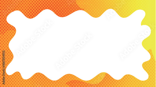フレーム　網点　黄色　模様　背景