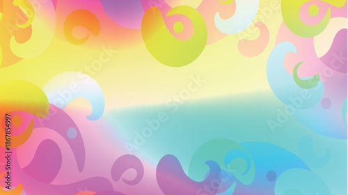 幾何学　抽象的　カラフル　模様　背景