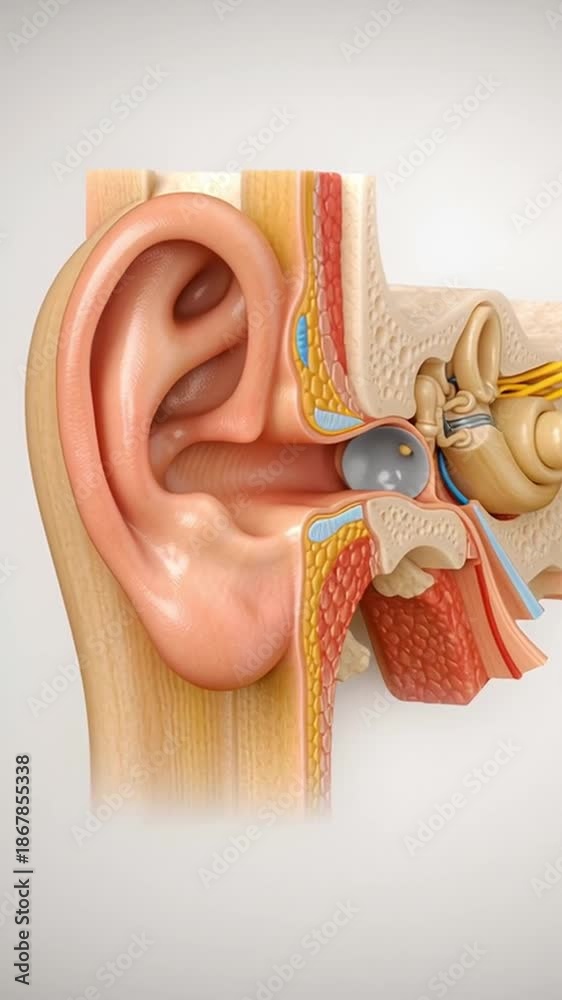 Ear Structure Inside Ear anatomy medical illustration detailed human ear anatomy structure ...