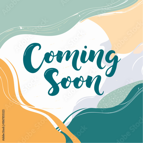 Stunning coming soon announcement with modern abstract design