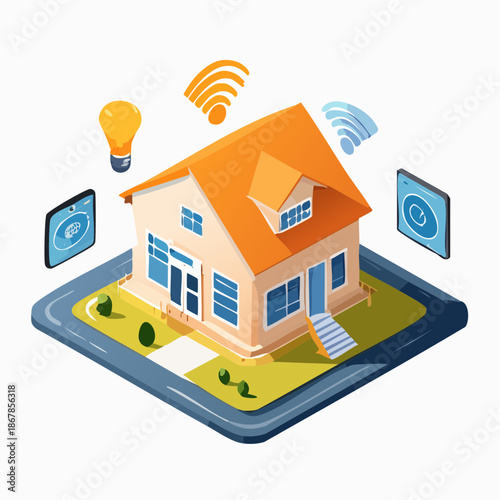 Smart Home Automation Technology with Connected Devices and Internet of Things