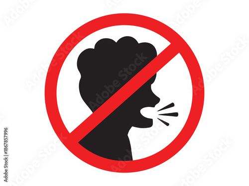 Do Not Make Loud Noise Sign Clip Art Illustration
