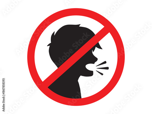 Do Not Make Loud Noise Sign Illustration
