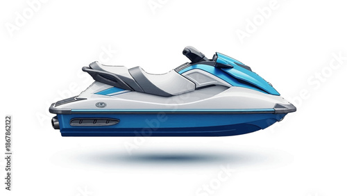 Modern personal watercraft with a sleek, aerodynamic design, perfect for recreational use on lakes and oceans