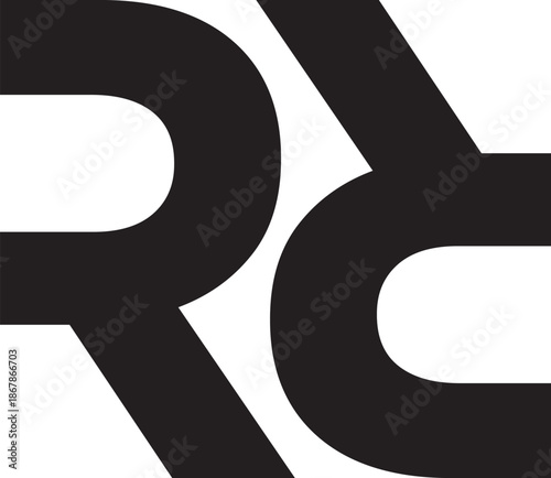 Modern Minimalist Interlocking Letter RD Logo Vector Design. A clean and bold typography logo featuring the interlocking letters R and D in a modern minimalist style. 
