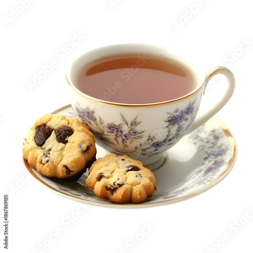 Hot Tea Beverage with Chocolate Chip Cookies – Cozy Snack.hot tea beverage, tea with chocolate chip cookies, cozy snack, tea and cookies, hot tea cup, chocolate chip cookies snack, cozy tea break, tea