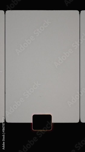 Vertical Retro 8mm Reel Film Overlay with Film Frame, Sprockets and Grain Texture. Social Media Content Reel Overlay in 9:16 Format