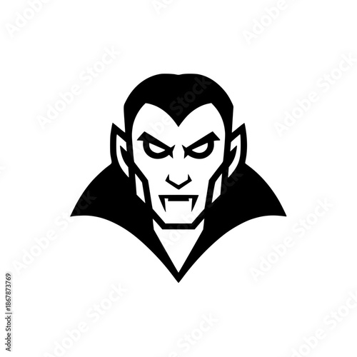 Vampire Dracula Head Vector Illustration