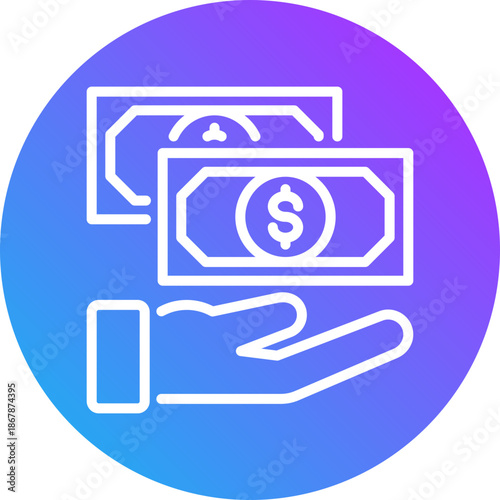 Banknote icon for dishonesty , website, application, printing, document, poster design, etc