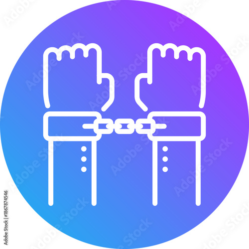 Arrest icon for dishonesty , website, application, printing, document, poster design, etc