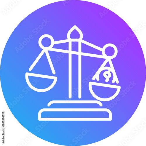 Law icon for dishonesty , website, application, printing, document, poster design, etc