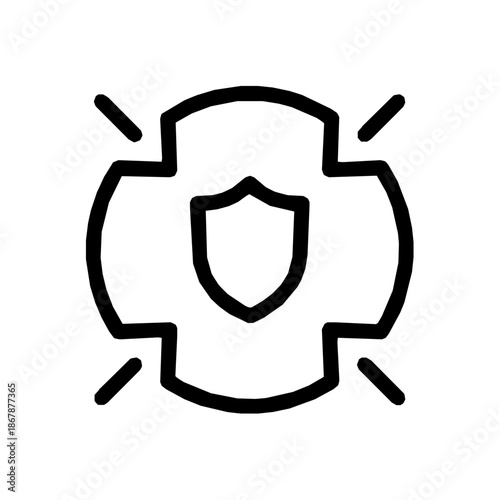 Intel TDX trust domain extensions security icon (vector)