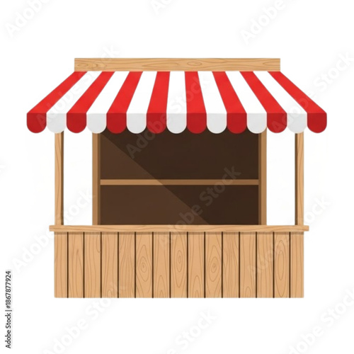 shop window with red and white