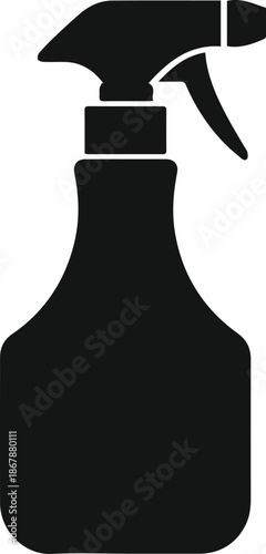 spray bottle silhouette vector illustration cleaning spray icon