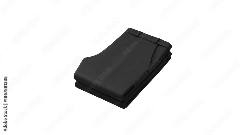 Fototapeta premium Folded Black Trousers, Japanese School Uniform Pants, 3D Render