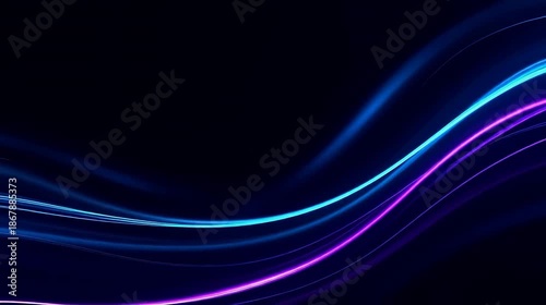 Abstract flowing light lines