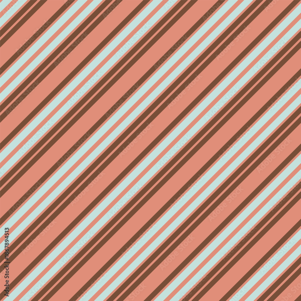 Obraz premium Diagonal Lines Pattern in Walnut Wood and Nude Flamingo Textile Fabric Design