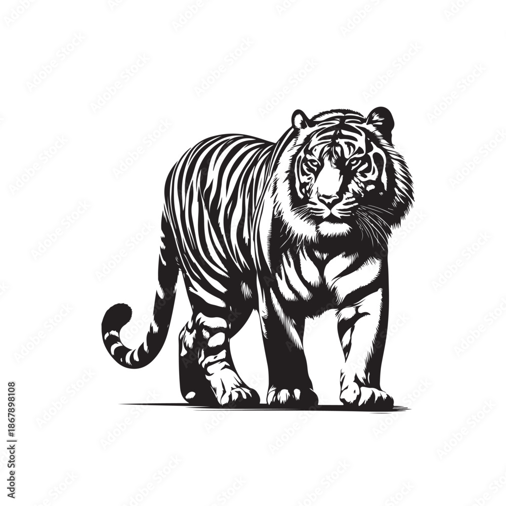 Obraz premium tiger walking forward