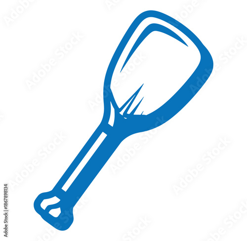 Blue paddle illustration representing stand up paddleboarding and water sports activities