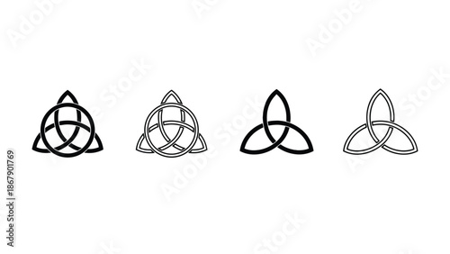 Celtic knot designs in black and white