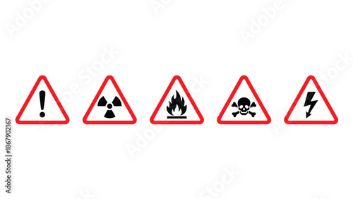 Warning signs for hazardous materials and conditions