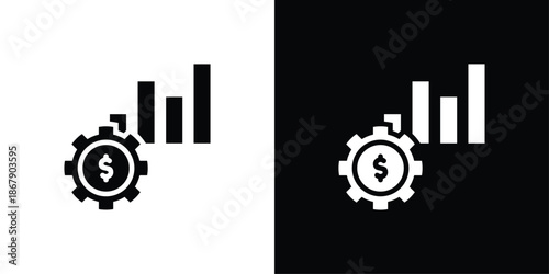 Managerial Icon Set Black And White